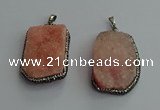 CGP593 25*40mm - 30*45mm freeform druzy agate gemstone pendants