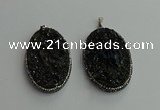 CGP608 35*50mm - 35*55mm oval gemstone pendants wholesale