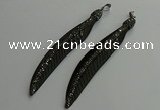 CGP657 18*95mm feather bone pendants wholesale