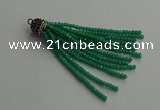 CGP670 2*3mm faceted rondelle handmade chinese crystal tassel pendants