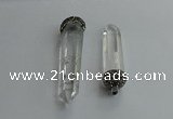 CGP713 16*55mm - 18*75mm sticks white crystal pendants