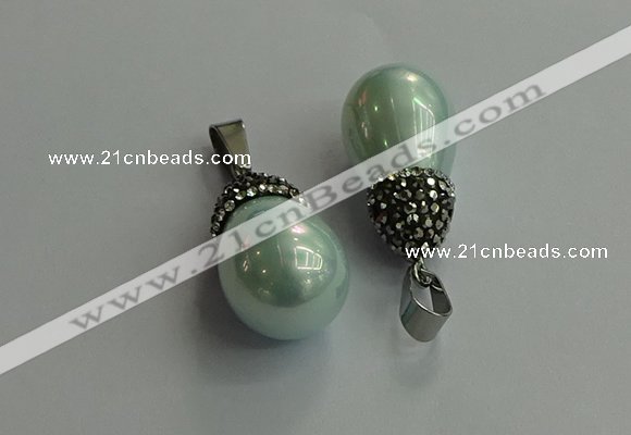 CGP715 15*25mm - 15*30mm teardrop shell pearl pendants wholesale