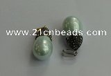 CGP717 15*25mm - 15*30mm teardrop shell pearl pendants wholesale