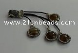 CGP728 18mm - 20mm coin agate tassel pendants wholesale