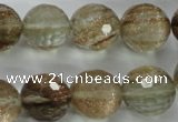 CGQ30 15.5 inches 20mm faceted round gold sand quartz beads