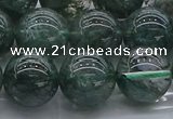 CGQ505 15.5 inches 14mm round imitation green phantom quartz beads