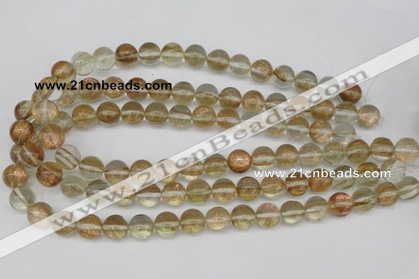 CGQ51 15.5 inches 6mm round gold sand quartz beads wholesale