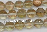 CGQ52 15.5 inches 10mm round gold sand quartz beads wholesale