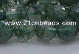 CGQ523 15.5 inches 10mm faceted round imitation green phantom quartz beads