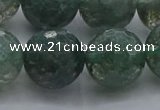 CGQ527 15.5 inches 18mm faceted round imitation green phantom quartz beads