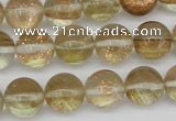 CGQ53 15.5 inches 12mm round gold sand quartz beads wholesale