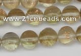 CGQ60 15.5 inches 8mm round gold sand quartz beads wholesale