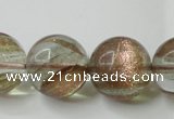 CGQ63 15.5 inches 18mm round gold sand quartz beads wholesale