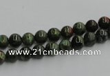 CGR01 16 inches 6mm round green rain forest stone beads wholesale