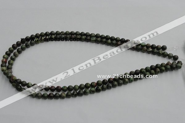 CGR01 16 inches 6mm round green rain forest stone beads wholesale