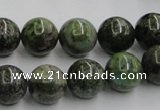 CGR04 16 inches 12mm round green rain forest stone beads wholesale