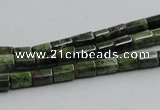 CGR07 16 inches 4*6mm cylinder green rain forest stone beads wholesale