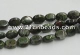 CGR10 16 inches 6*8mm oval green rain forest stone beads wholesale