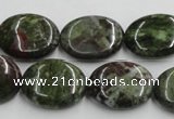 CGR11 16 inches 15*20mm oval green rain forest stone beads wholesale