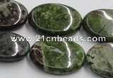 CGR12 16 inches 22*30mm oval green rain forest stone beads wholesale