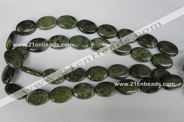 CGR28 15.5 inches 18*25mm oval green rain forest stone beads