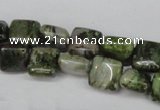 CGR31 15.5 inches 6*6mm square green rain forest stone beads