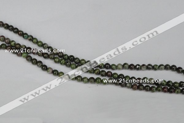 CGR42 15.5 inches 4mm round green rain forest stone beads wholesale