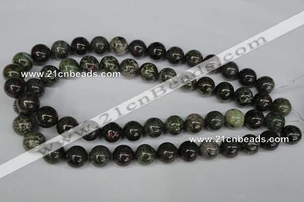 CGR43 15.5 inches 14mm round green rain forest stone beads wholesale