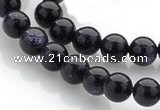 CGS01 15 inches 8mm round blue goldstone beads Wholesale