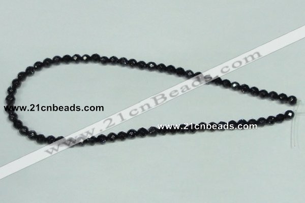 CGS105 15.5 inches 6mm faceted round blue goldstone beads wholesale