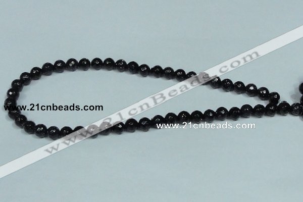 CGS106 15.5 inches 8mm faceted round blue goldstone beads wholesale