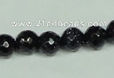 CGS107 15.5 inches 10mm faceted round blue goldstone beads wholesale