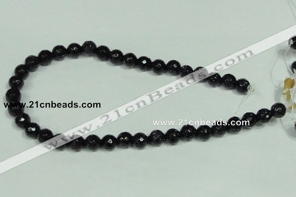 CGS107 15.5 inches 10mm faceted round blue goldstone beads wholesale