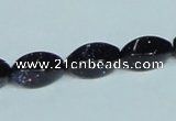 CGS119 15.5 inches 8*16mm twisted rice blue goldstone beads wholesale