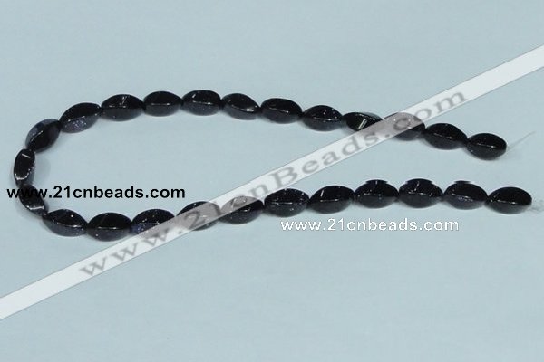 CGS119 15.5 inches 8*16mm twisted rice blue goldstone beads wholesale