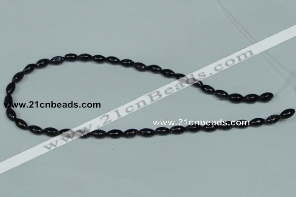 CGS120 15.5 inches 6*10mm rice blue goldstone beads wholesale