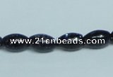 CGS121 15.5 inches 8*12mm rice blue goldstone beads wholesale