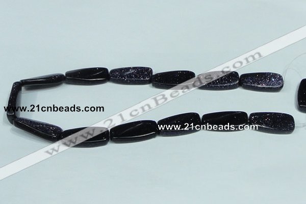 CGS133 15.5 inches 15*30mm twisted rectangle blue goldstone beads wholesale