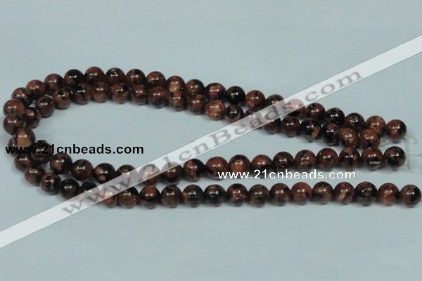 CGS203 15.5 inches 10mm round blue & brown goldstone beads wholesale