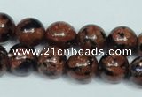 CGS204 15.5 inches 12mm round blue & brown goldstone beads wholesale