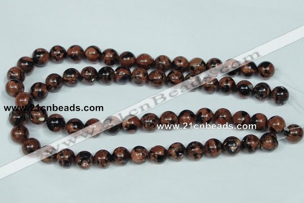 CGS204 15.5 inches 12mm round blue & brown goldstone beads wholesale