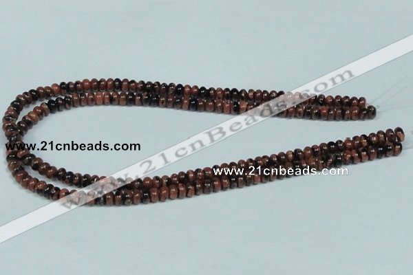 CGS206 15.5 inches 4*6mm rondelle blue & brown goldstone beads wholesale