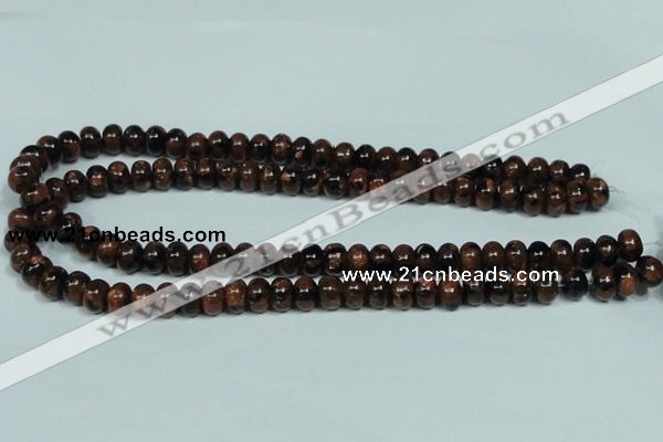 CGS207 15.5 inches 7*10mm rondelle blue & brown goldstone beads wholesale