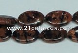 CGS211 15.5 inches 13*18mm oval blue & brown goldstone beads wholesale