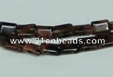 CGS216 15.5 inches 6*8mm rectangle blue & brown goldstone beads