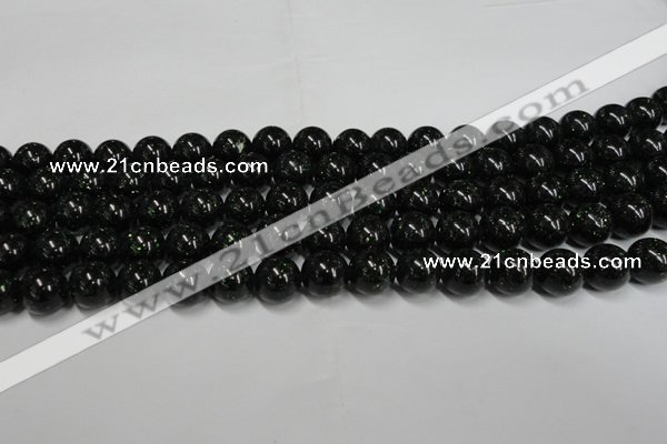 CGS403 15.5 inches 10mm round green goldstone beads wholesale