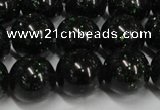 CGS404 15.5 inches 12mm round green goldstone beads wholesale