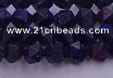 CGS456 15.5 inches 6mm faceted nuggets goldstone beads wholesale