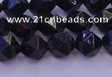 CGS462 15.5 inches 8mm faceted nuggets green goldstone beads