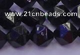 CGS464 15.5 inches 12mm faceted nuggets green goldstone beads